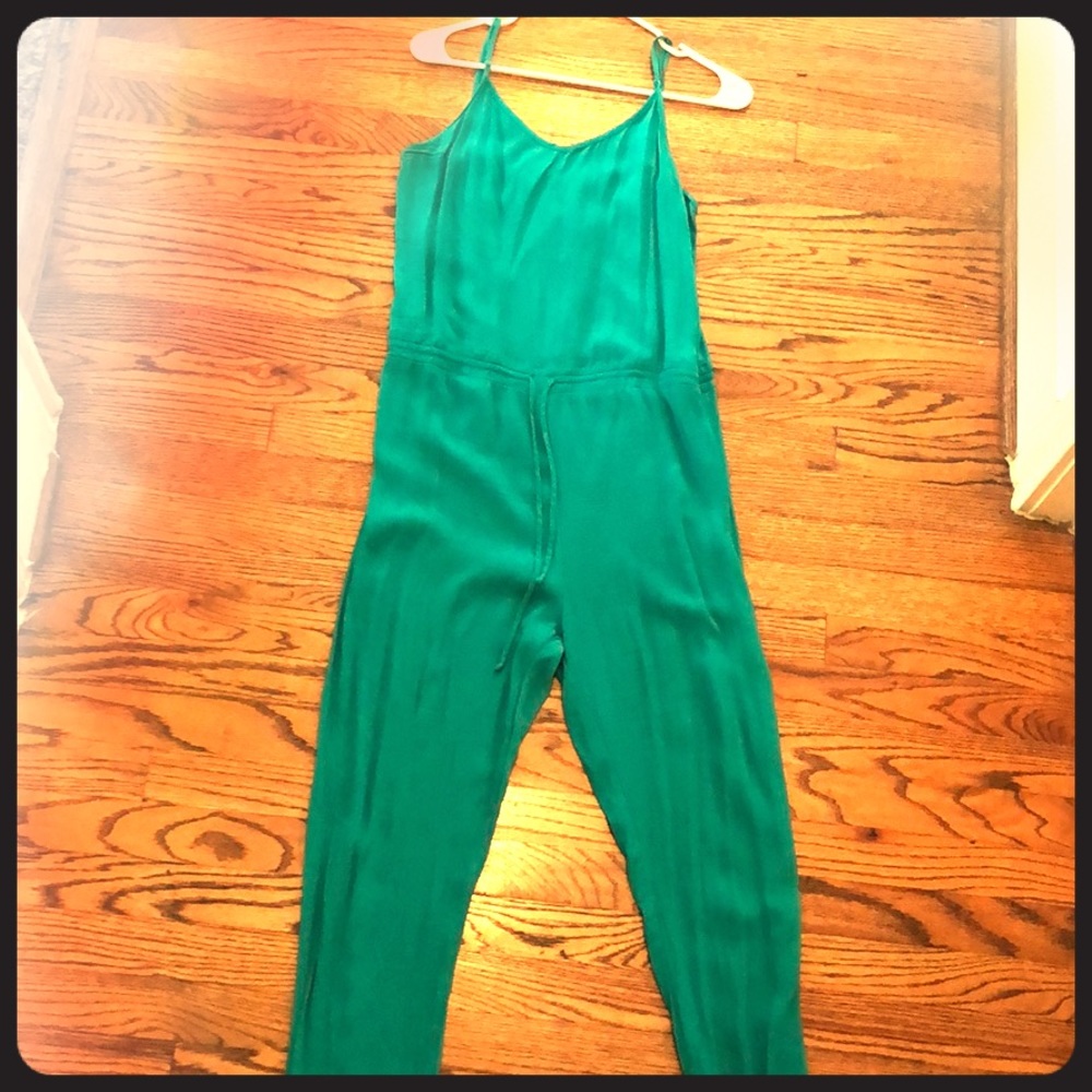 Spaghetti strap Turquoise bodysuit flowing